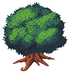 Pixel fruit tree